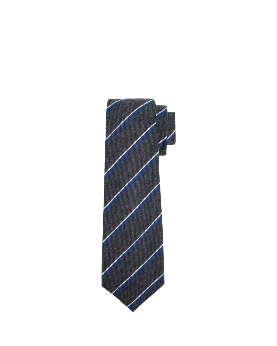 Kiton Men's Stripe Silk Sevenfold Tie | Thumbnail 2 Kiton Men's Stripe Silk Sevenfold Tie | Thumbnail 2