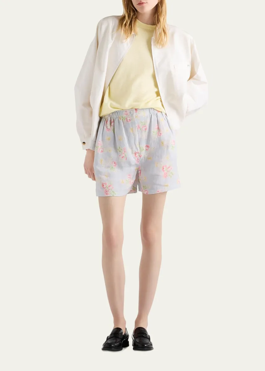 Prada Superfine Cashmere Short-Sleeve T-Shirt | Thumbnail 2 Prada Superfine Cashmere Short-Sleeve T-Shirt | Thumbnail 2