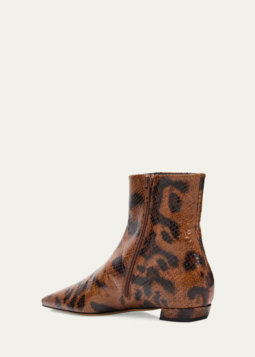 Proenza Schouler Trap Snake-Embossed Leather Ankle Boots | Thumbnail 2 Proenza Schouler Trap Snake-Embossed Leather Ankle Boots | Thumbnail 2