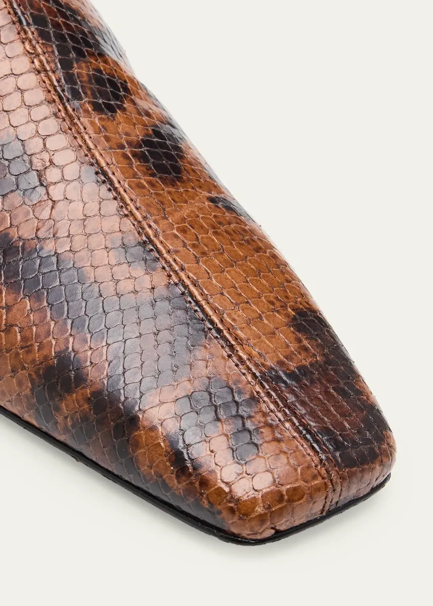 Proenza Schouler Trap Snake-Embossed Leather Ankle Boots | Thumbnail 3 Proenza Schouler Trap Snake-Embossed Leather Ankle Boots | Thumbnail 3