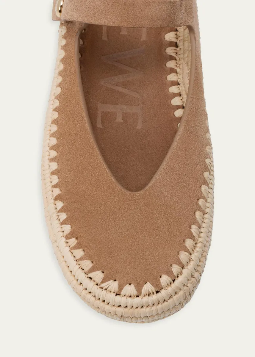 Loewe x Paula's Ibiza Rio Suede Mary Jane Espadrille Flats | Thumbnail 5