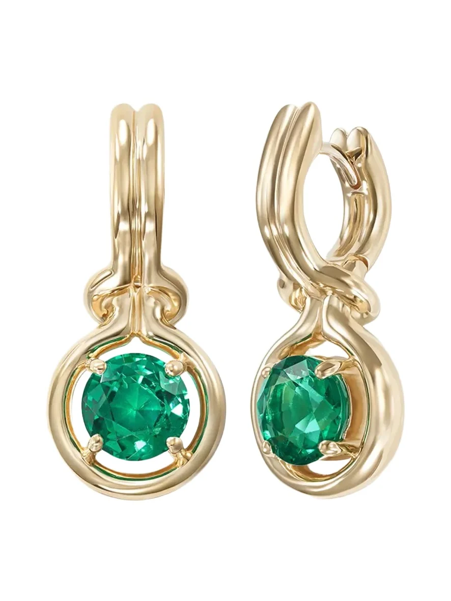 Melissa Kaye Rocky One-Of-A-Kind Emerald Drop Earrings