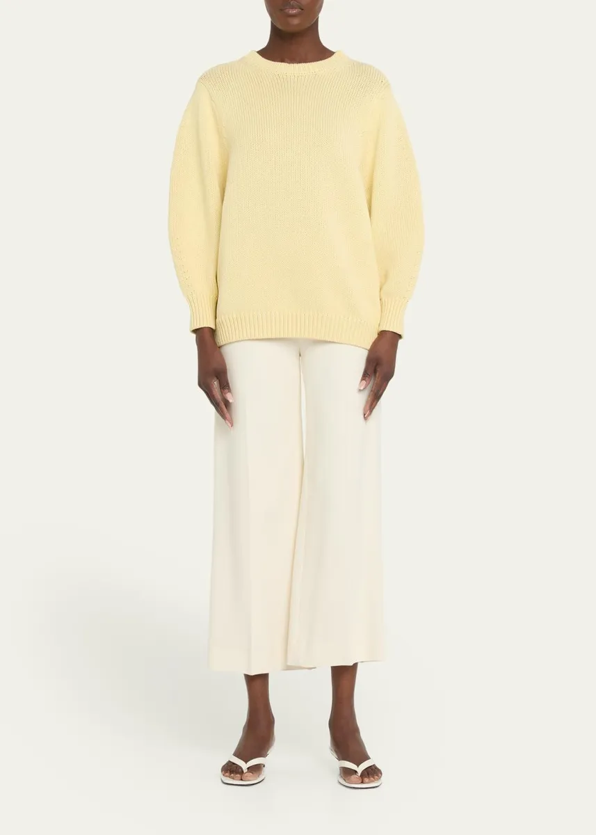 TOTEME Oversized Crew Knit Sweater | Thumbnail 2 TOTEME Oversized Crew Knit Sweater | Thumbnail 2