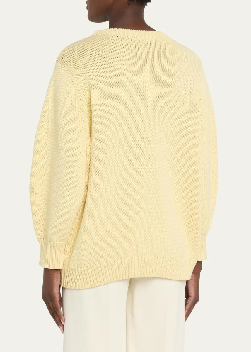 TOTEME Oversized Crew Knit Sweater | Thumbnail 3 TOTEME Oversized Crew Knit Sweater | Thumbnail 3