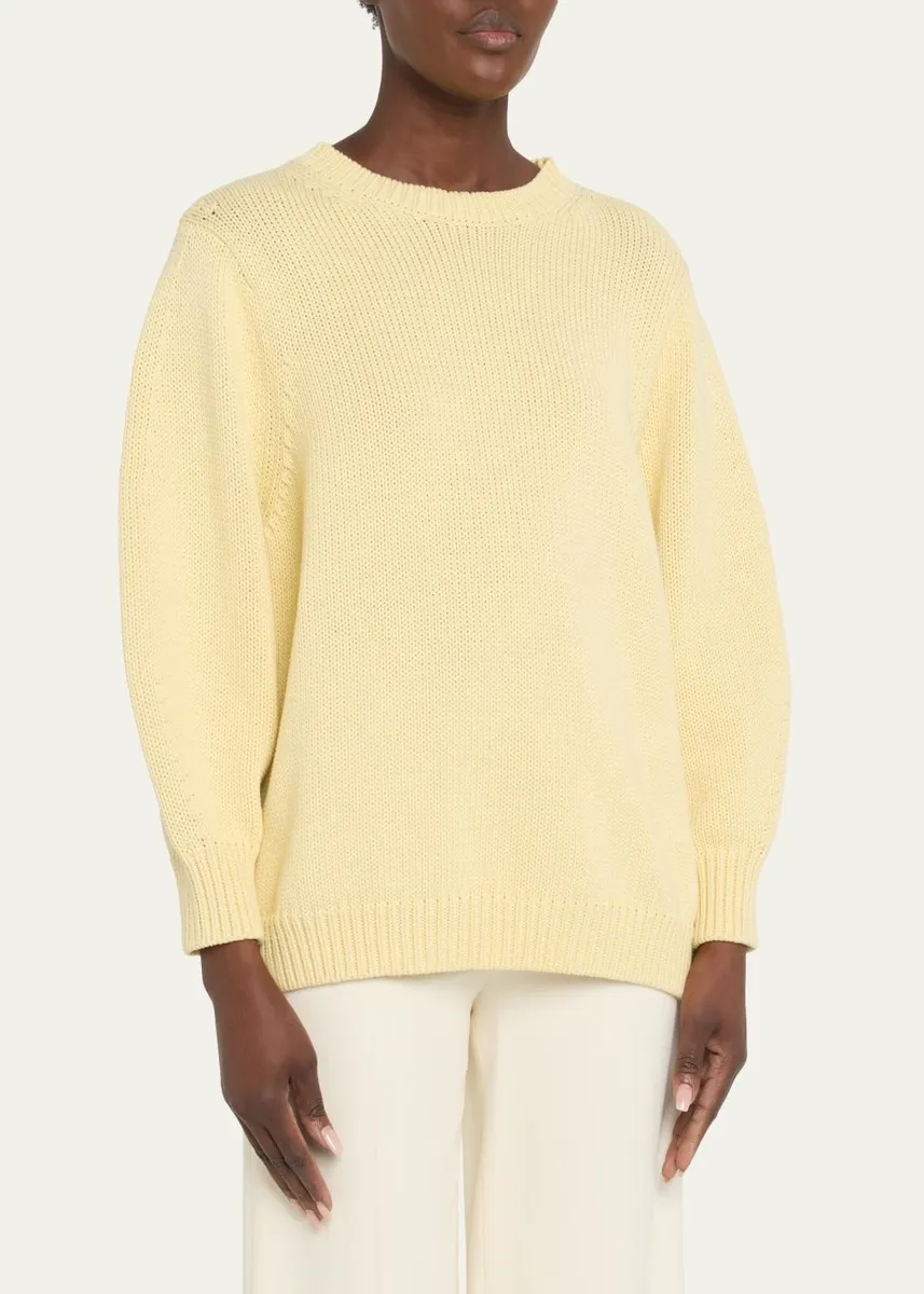 TOTEME Oversized Crew Knit Sweater | Thumbnail 4 TOTEME Oversized Crew Knit Sweater | Thumbnail 4
