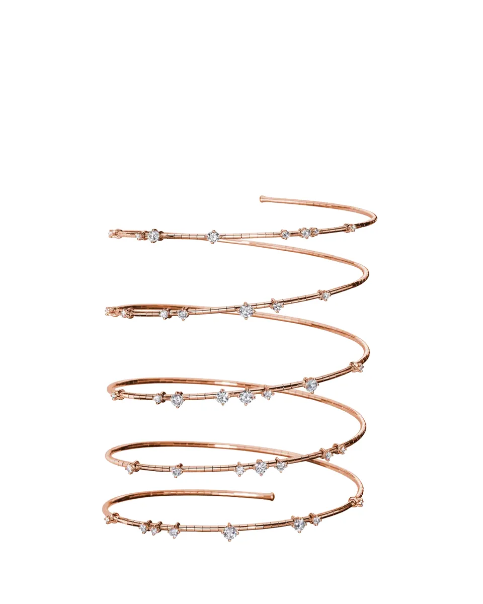 MATTIA CIELO 18K Rose Gold Diamond 5 Row Wrap Bracelet | Thumbnail 2 MATTIA CIELO 18K Rose Gold Diamond 5 Row Wrap Bracelet | Thumbnail 2