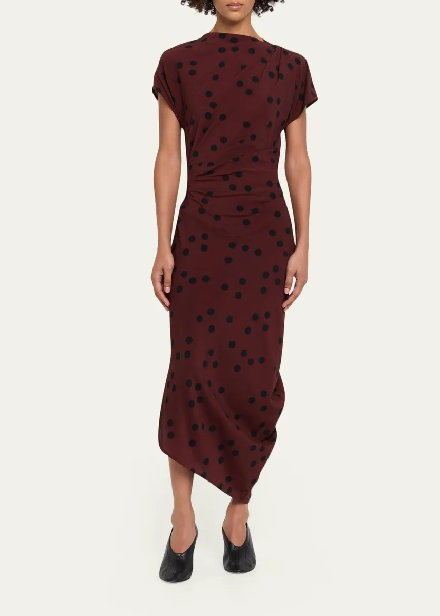 Proenza Schouler Ren Polka Dot Ruched Dress | Thumbnail 2 Proenza Schouler Ren Polka Dot Ruched Dress | Thumbnail 2