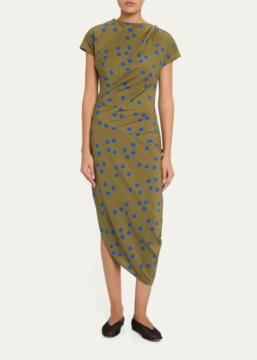 Proenza Schouler Ren Polka Dot Ruched Dress | Thumbnail 6 Proenza Schouler Ren Polka Dot Ruched Dress | Thumbnail 6