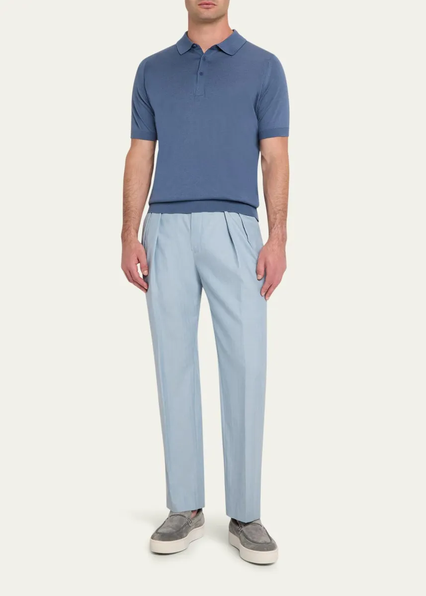 John Smedley Men's Cotton Polo Shirt | Thumbnail 2 John Smedley Men's Cotton Polo Shirt | Thumbnail 2