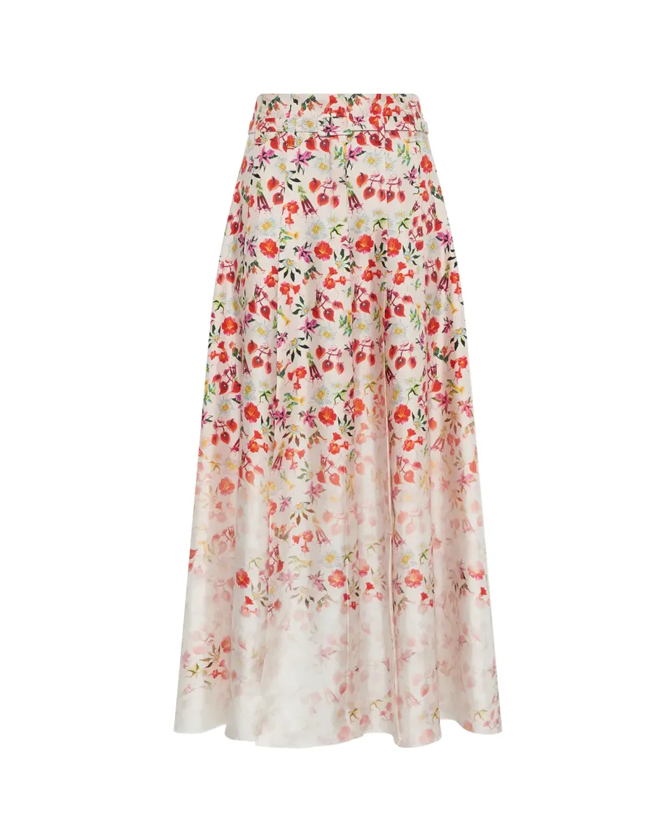 Gabriela Hearst Dugald Degrade Floral Silk Pleated Midi Skirt With Belt | Thumbnail 2 Gabriela Hearst Dugald Degrade Floral Silk Pleated Midi Skirt With Belt | Thumbnail 2