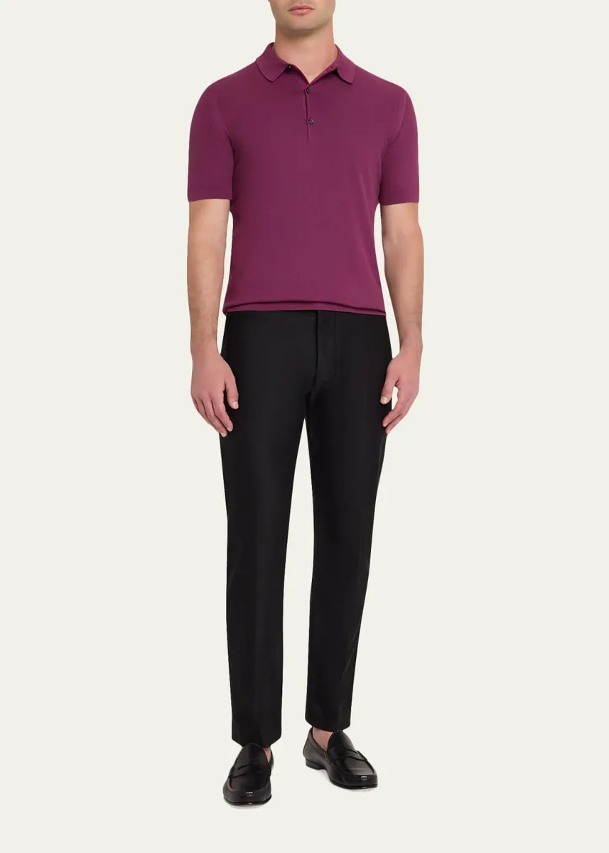 John Smedley Men's Roth Cotton Polo Shirt | Thumbnail 6 John Smedley Men's Roth Cotton Polo Shirt | Thumbnail 6