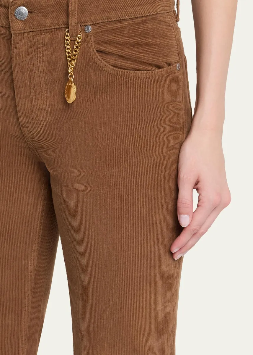 Stella McCartney Mid-Rise Cotton Corduroy Kickflare-Leg Pants | Thumbnail 5 Stella McCartney Mid-Rise Cotton Corduroy Kickflare-Leg Pants | Thumbnail 5