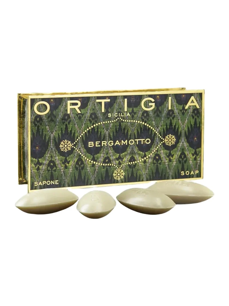 ORTIGIA Bergamot Olive Oil Soap Box, 4 x 1.4 oz.