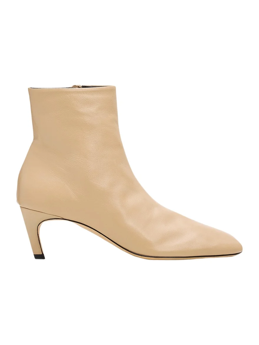 50mm Soft Nappa Leather Ankle Boots
