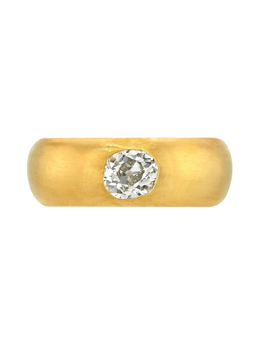 18K Old Mine-Cut Diamond Oversized Signet Ring 18K Old Mine-Cut Diamond Oversized Signet Ring