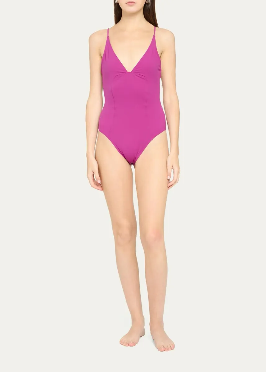 Ulla Johnson Alba Deep V One-Piece Swimsuit | Thumbnail 2 Ulla Johnson Alba Deep V One-Piece Swimsuit | Thumbnail 2