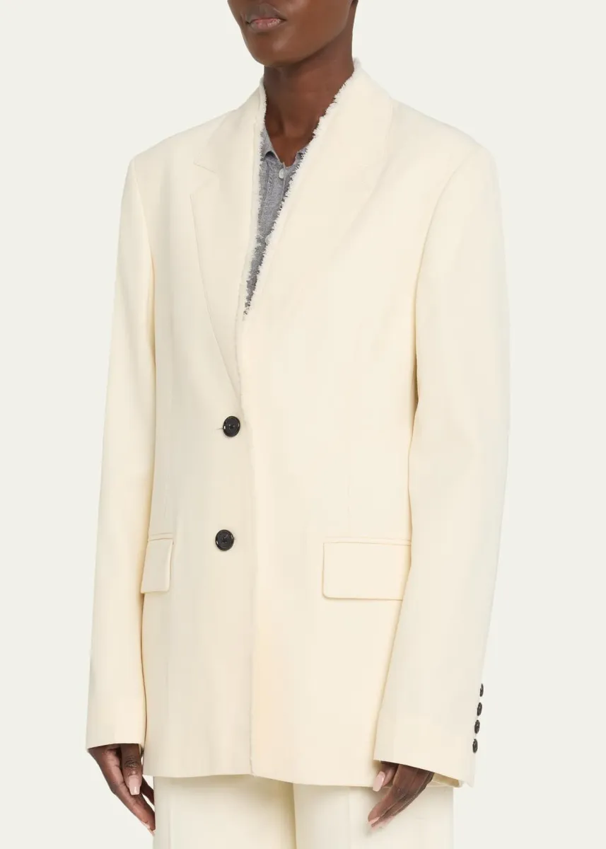 TOTEME Raw Lapel Wool Sport Coat | Thumbnail 4 TOTEME Raw Lapel Wool Sport Coat | Thumbnail 4