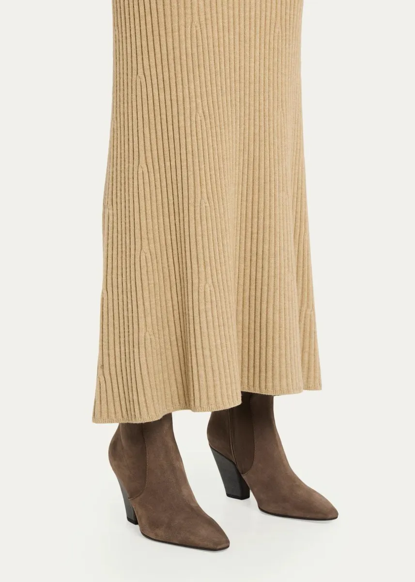 Brunello Cucinelli 90mm Suede Monili Ankle Boots | Thumbnail 2 Brunello Cucinelli 90mm Suede Monili Ankle Boots | Thumbnail 2