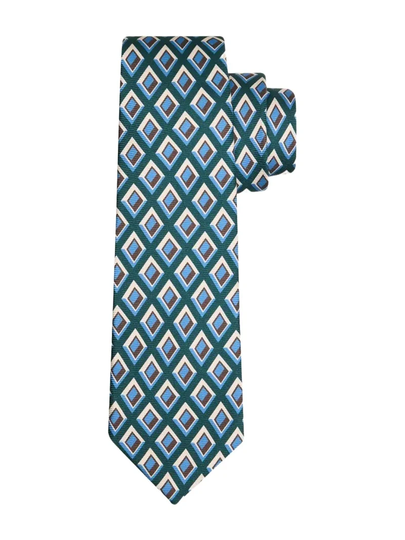 Kiton Men's Diamond-Pattern Silk Sevenfold Tie