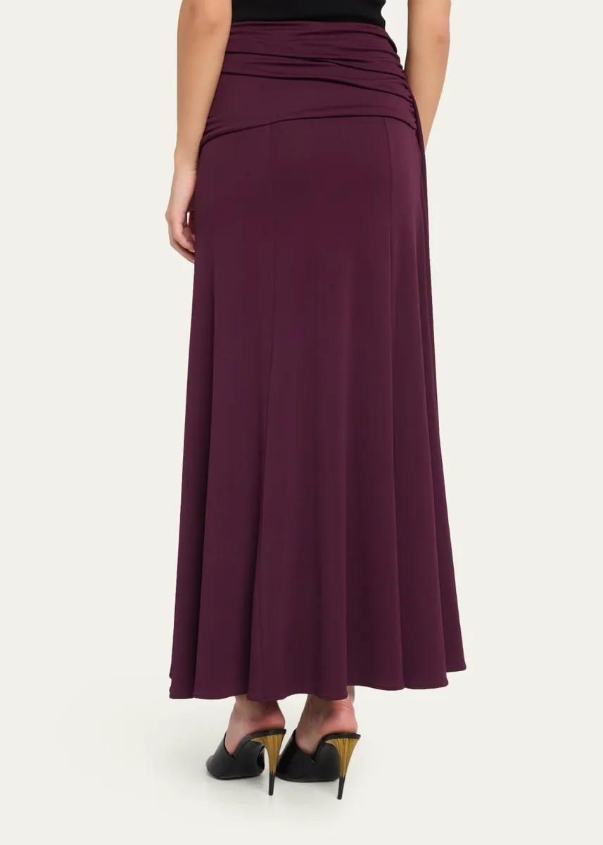 Rabanne Ruched Jersey A-Line Maxi Skirt | Thumbnail 3 Rabanne Ruched Jersey A-Line Maxi Skirt | Thumbnail 3
