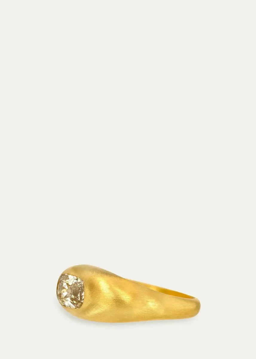DARIUS 18K Yellow Gold Fancy Yellow-Brown Diamond Signet Ring, 1.13tcw | Thumbnail 2 DARIUS 18K Yellow Gold Fancy Yellow-Brown Diamond Signet Ring, 1.13tcw | Thumbnail 2