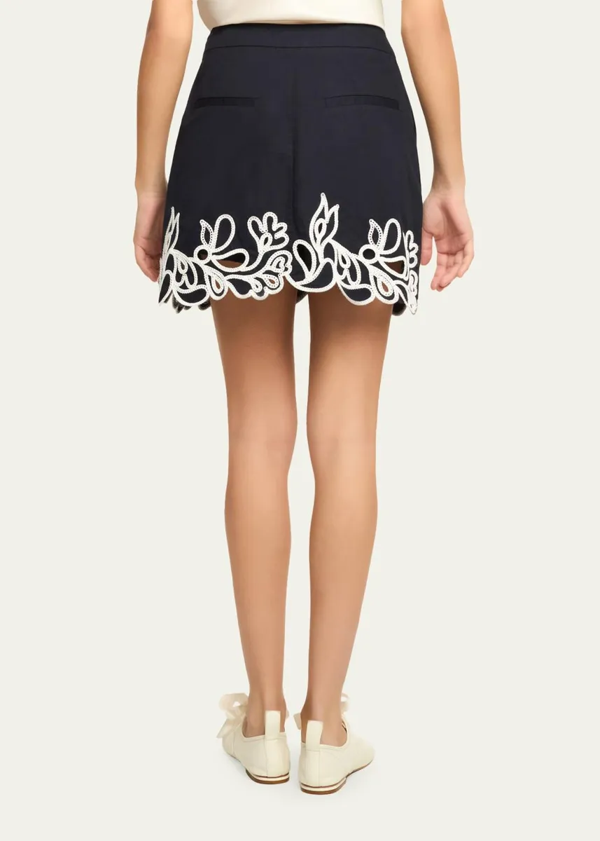 Cinq à Sept Bonnie Embroidered Paisley Bloom Skirt | Thumbnail 3 Cinq à Sept Bonnie Embroidered Paisley Bloom Skirt | Thumbnail 3