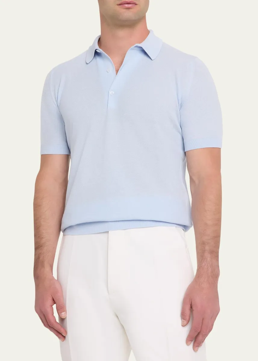 John Smedley Men's Roth Cotton Polo Shirt | Thumbnail 8 John Smedley Men's Roth Cotton Polo Shirt | Thumbnail 8