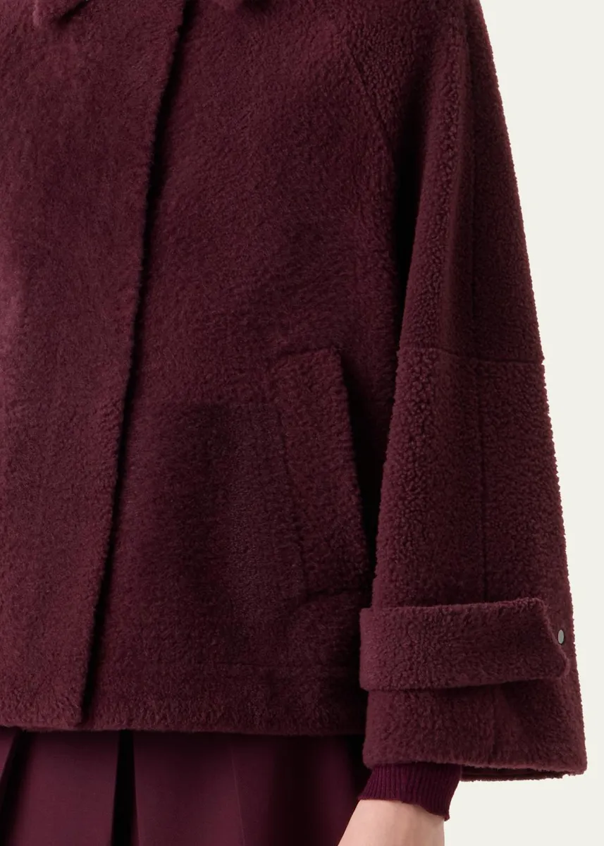 Akris Alisa Lamb Shearling Single-Breasted Short Jacket | Thumbnail 5 Akris Alisa Lamb Shearling Single-Breasted Short Jacket | Thumbnail 5