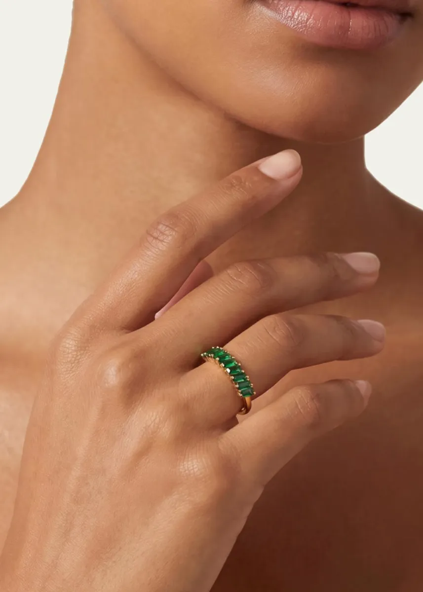 Gwen Beloti CZ Emerald Baguette Ring | Thumbnail 2
