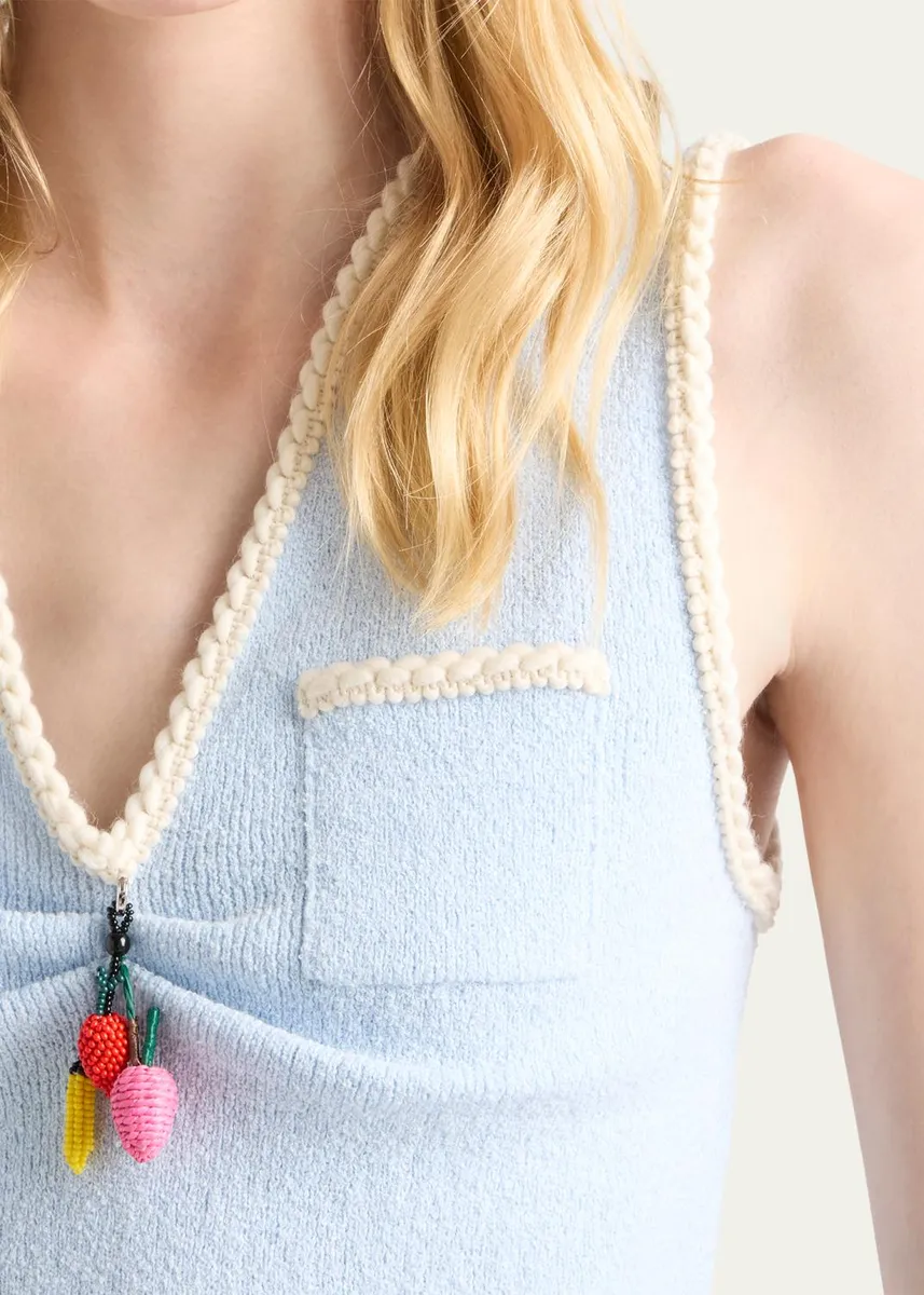 Prada Cotton Boucle Crop Top | Thumbnail 5