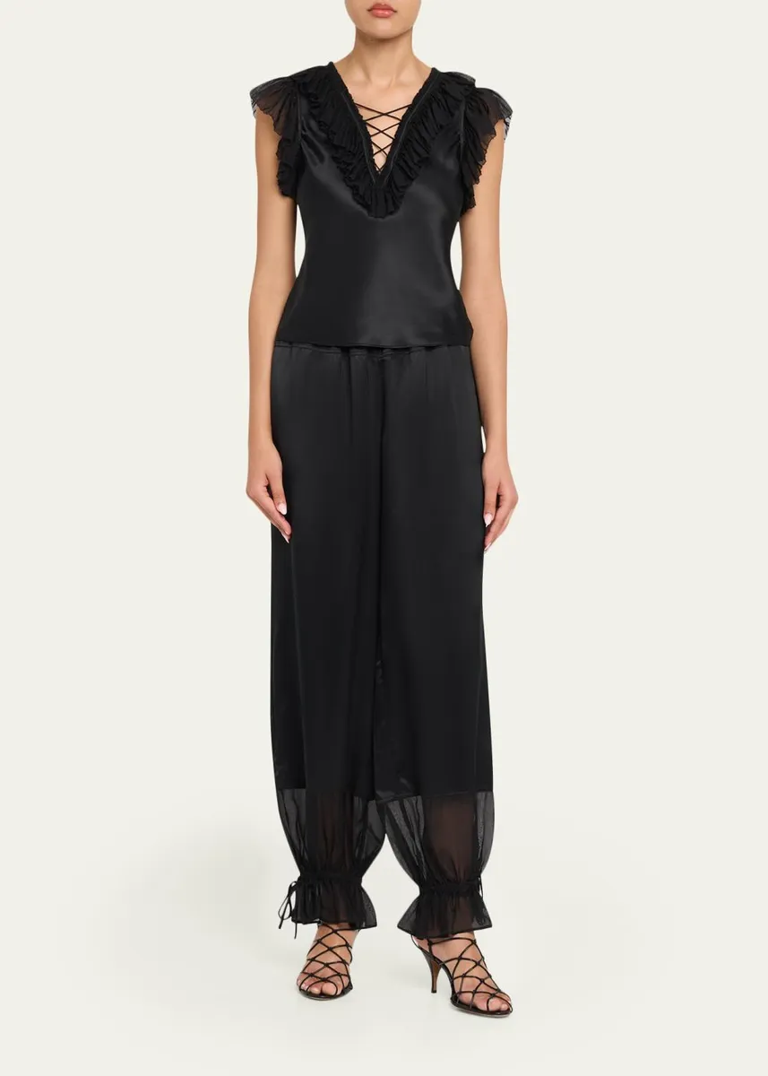 Ulla Johnson Ilyana Silk Ruffle Blouse | Thumbnail 2 Ulla Johnson Ilyana Silk Ruffle Blouse | Thumbnail 2