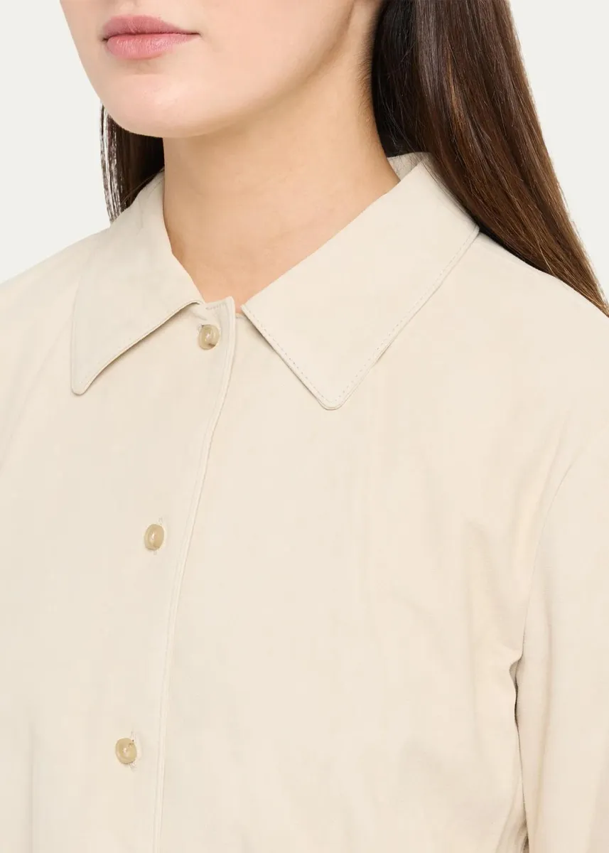 Vince Suede Paneled Shirt Jacket | Thumbnail 5