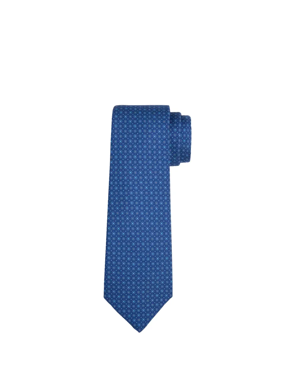 Kiton Men's Micro-Circle Silk Sevenfold Tie | Thumbnail 2