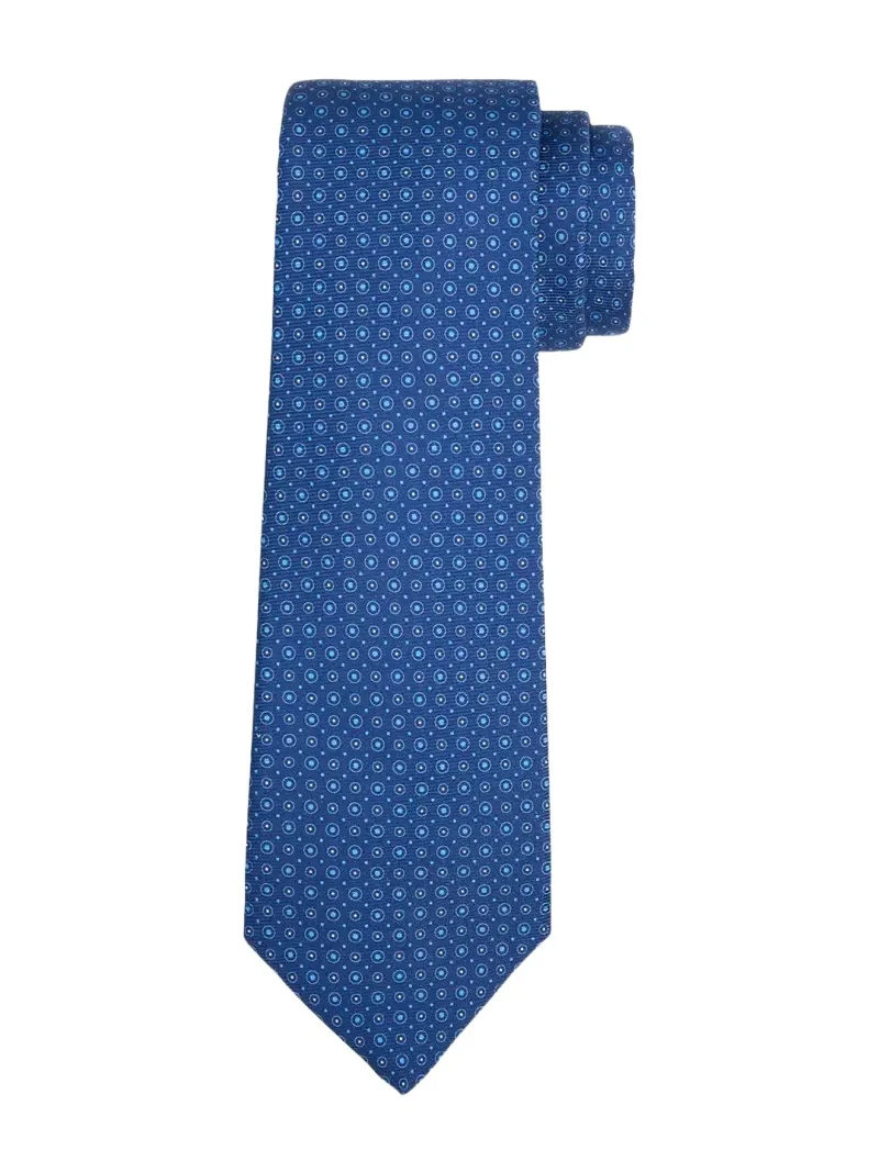 Kiton Men's Micro-Circle Silk Sevenfold Tie