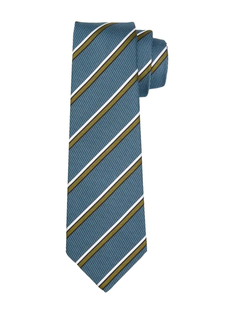 Kiton Men's Stripe Silk Sevenfold Tie