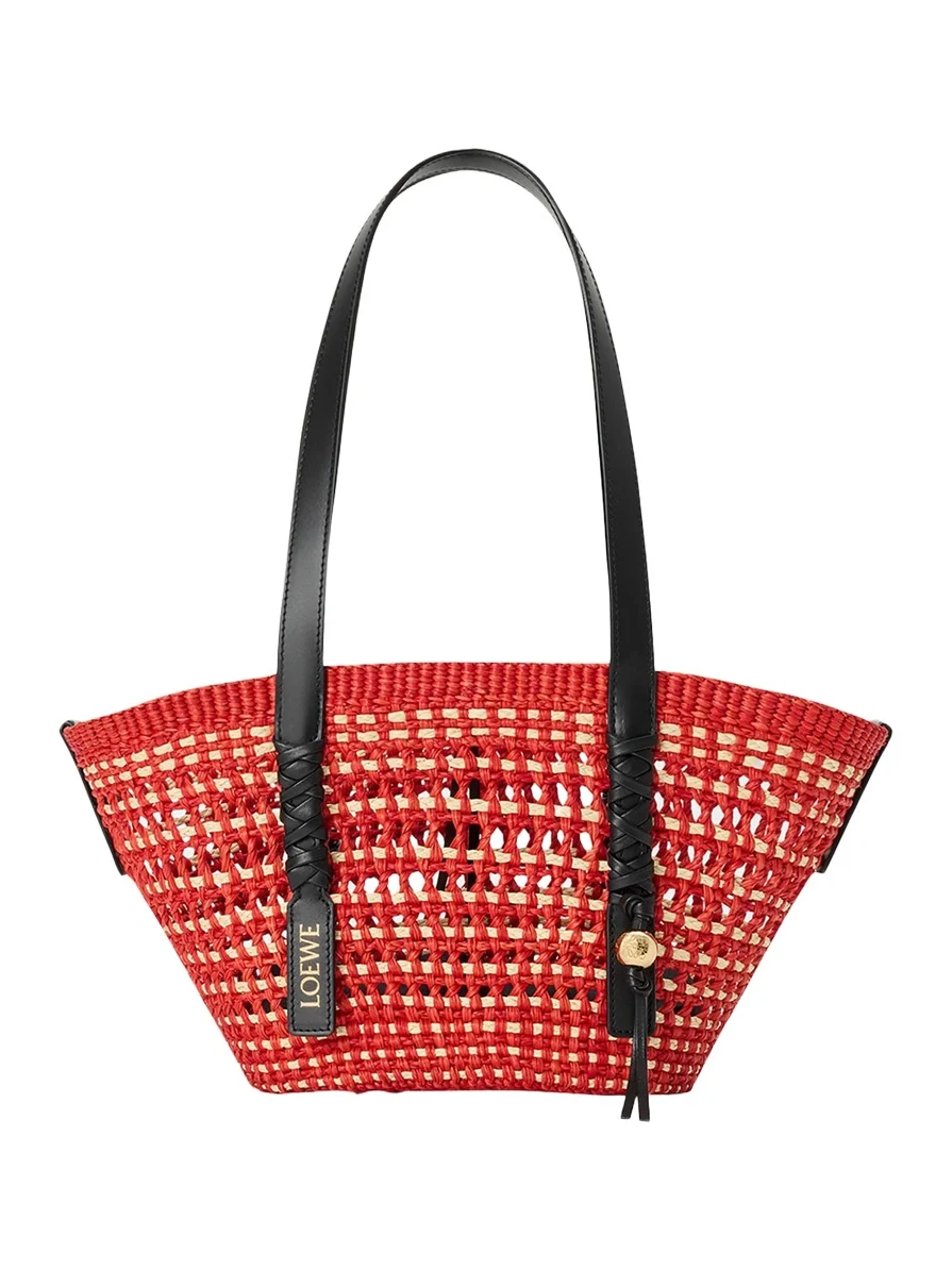 x Paula's Ibiza Braid Small Woven Basket Tote Bag