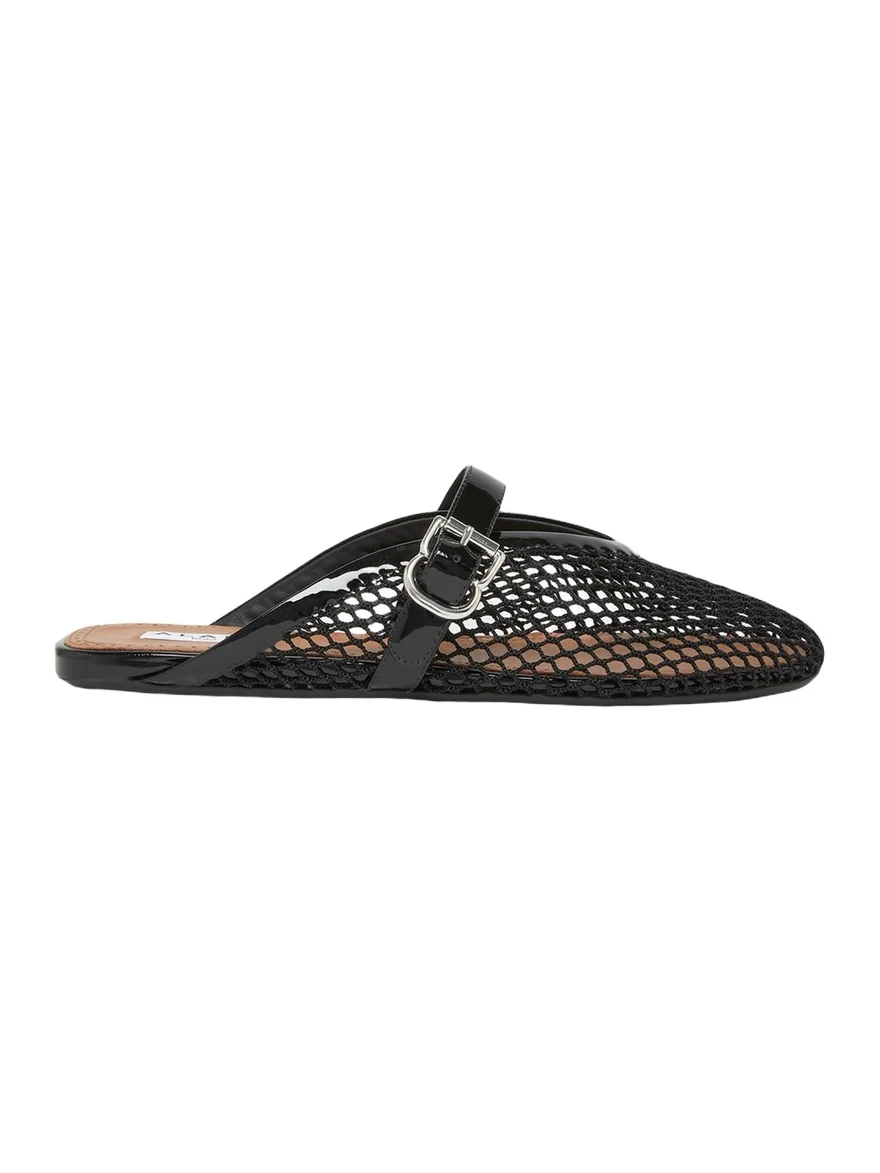 ALAÏA Mesh Mary Jane Ballerina Mules