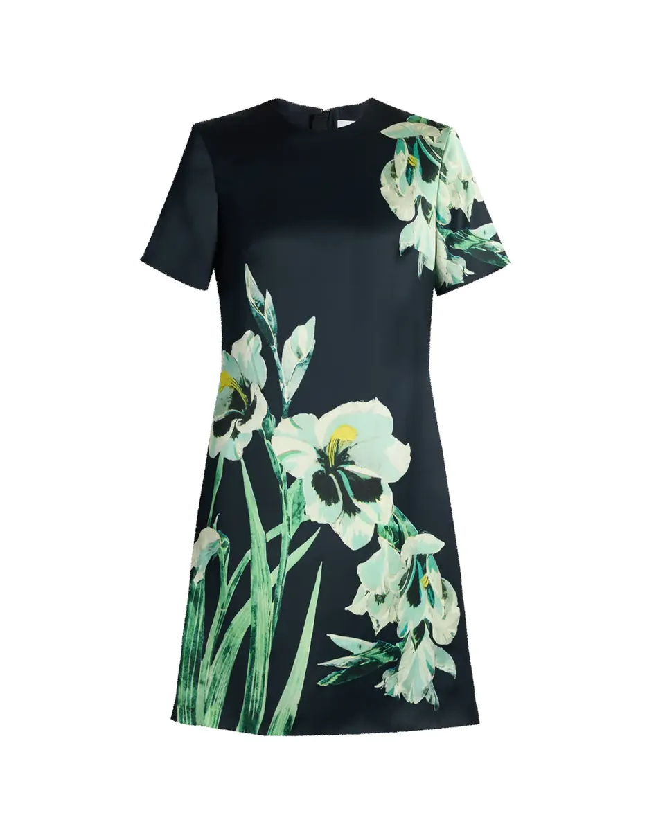 Erdem Floral Duchess Satin Mini Dress | Thumbnail 2 Erdem Floral Duchess Satin Mini Dress | Thumbnail 2