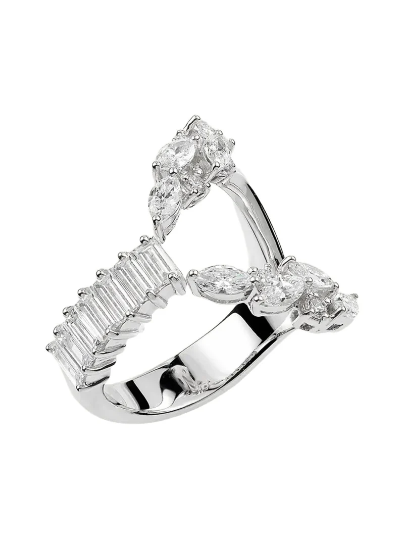 18K White Gold Multi Diamond Open Ring 18K White Gold Multi Diamond Open Ring