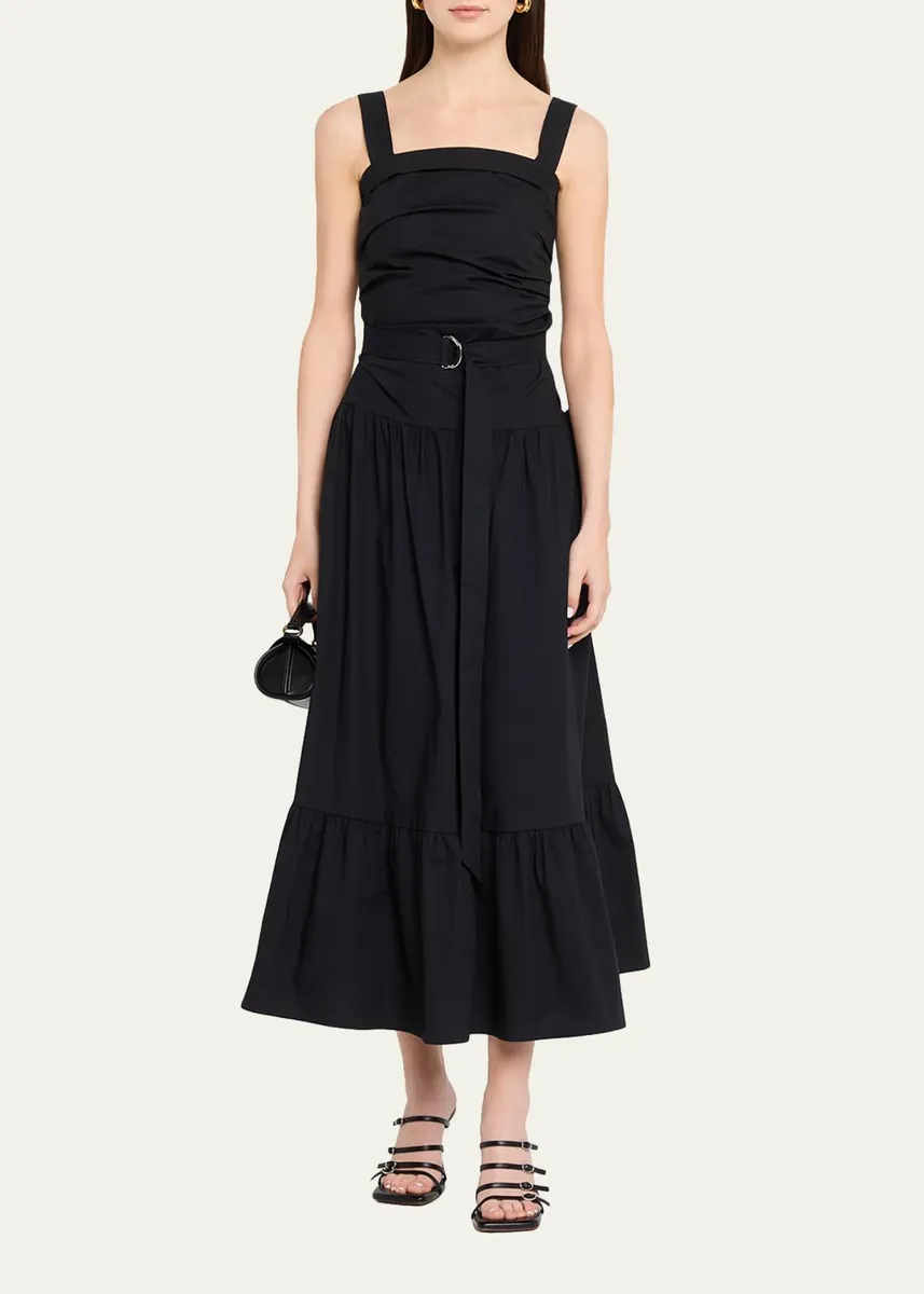 Proenza Schouler White Label Miranda Belted A-Line Maxi Dress | Thumbnail 5 Proenza Schouler White Label Miranda Belted A-Line Maxi Dress | Thumbnail 5