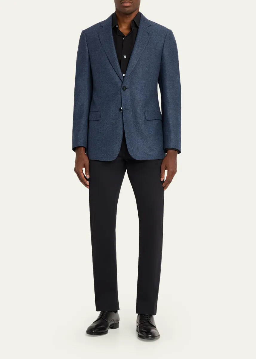 Giorgio Armani Men's Soft Line Chevron Single-Breasted Sport Coat | Thumbnail 2 Giorgio Armani Men's Soft Line Chevron Single-Breasted Sport Coat | Thumbnail 2