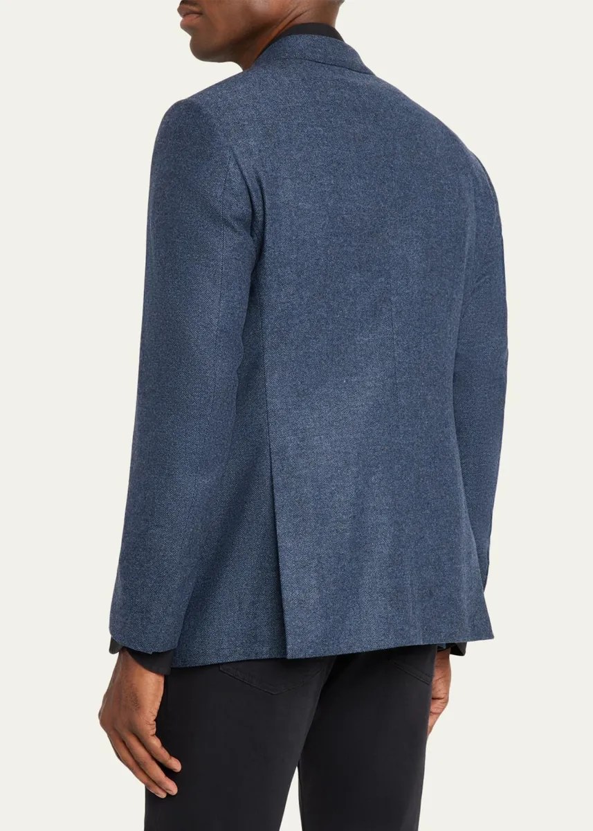 Giorgio Armani Men's Soft Line Chevron Single-Breasted Sport Coat | Thumbnail 3 Giorgio Armani Men's Soft Line Chevron Single-Breasted Sport Coat | Thumbnail 3