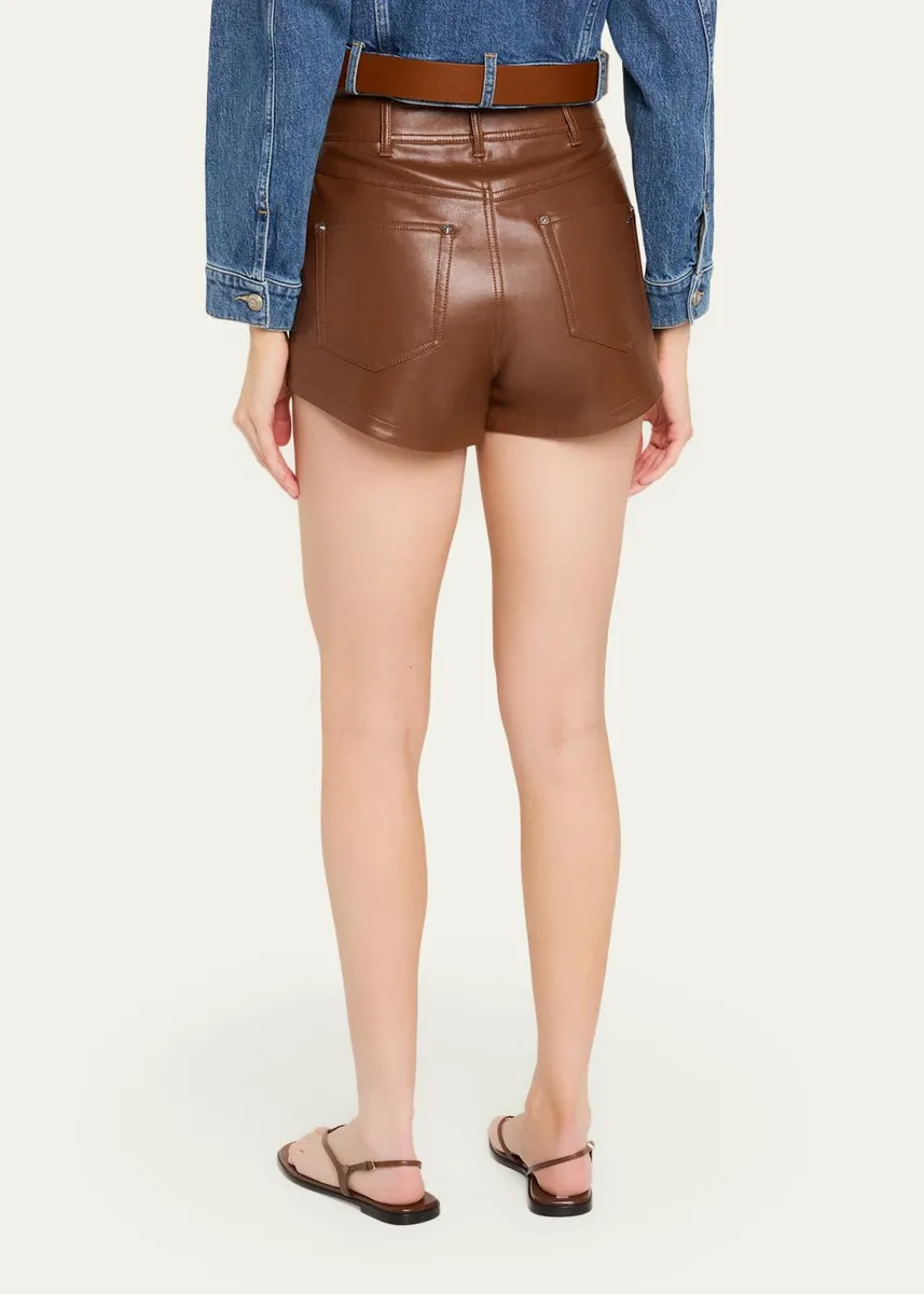 Cinq à Sept Dani Vegan Leather Shorts | Thumbnail 3 Cinq à Sept Dani Vegan Leather Shorts | Thumbnail 3