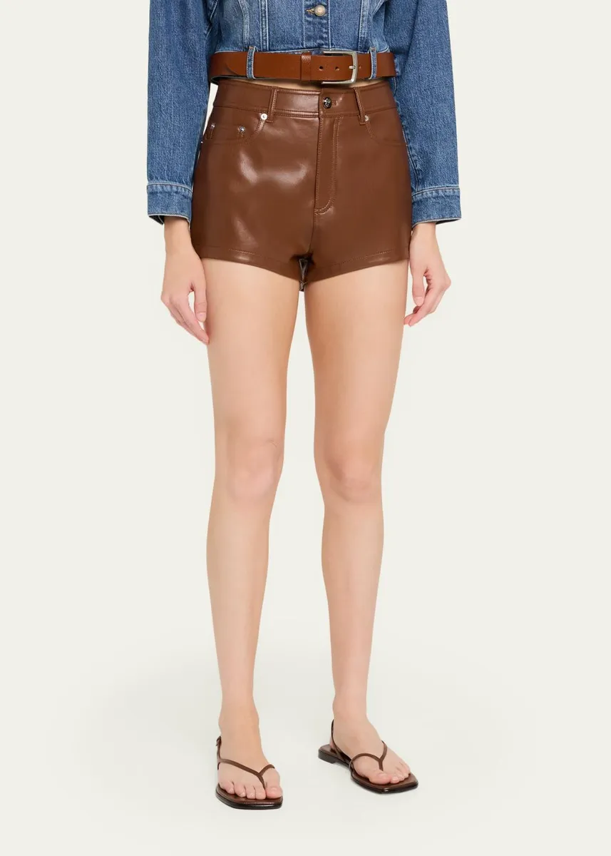 Cinq à Sept Dani Vegan Leather Shorts | Thumbnail 4 Cinq à Sept Dani Vegan Leather Shorts | Thumbnail 4