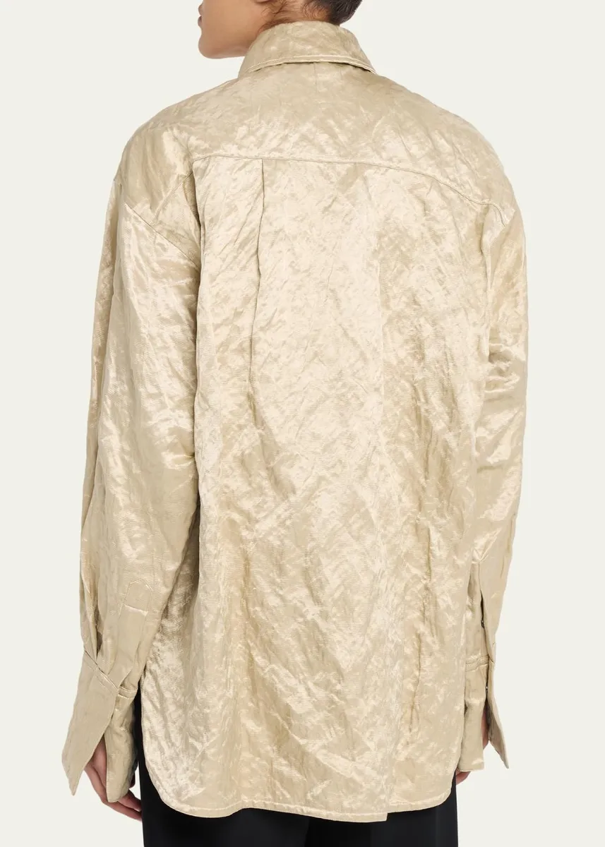 FFORME Ozzy Metallic Boyfriend Shirt | Thumbnail 3