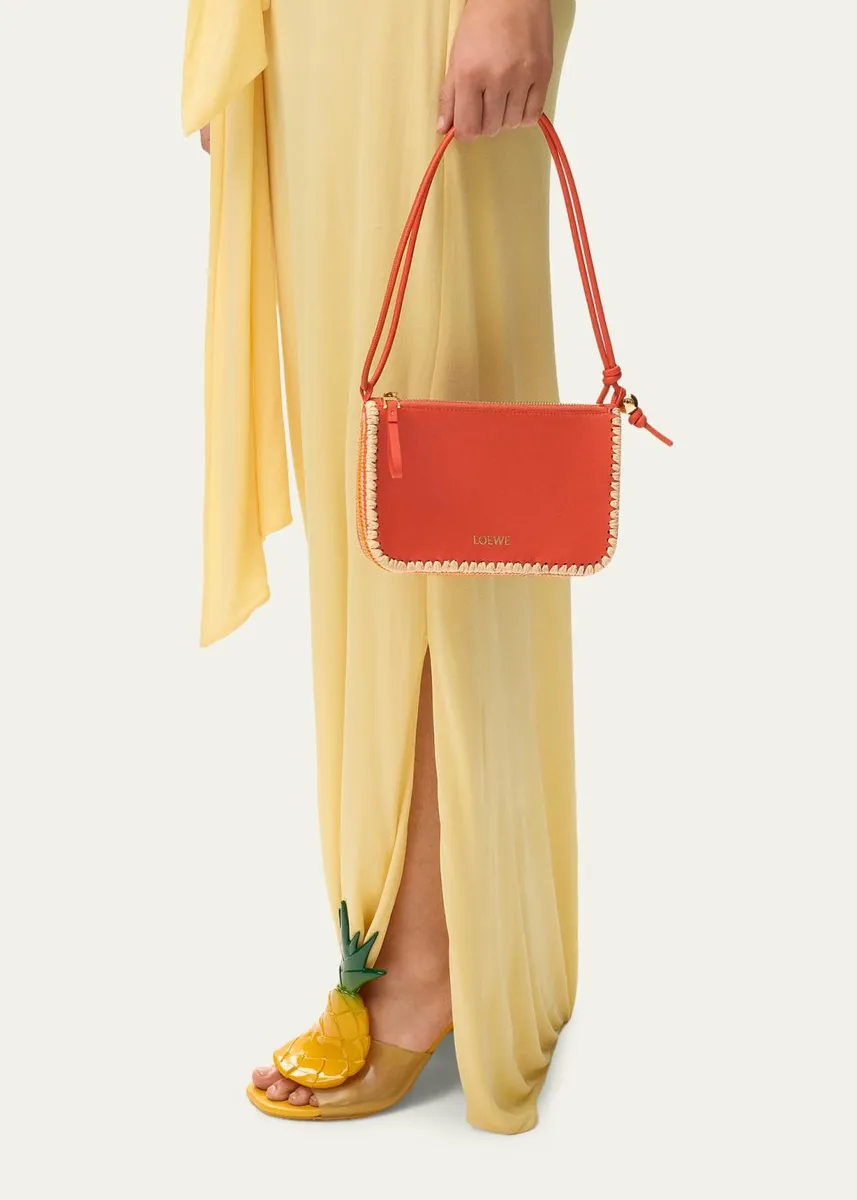 Loewe x Paula's Ibiza Rio Leather & Striped Raffia Shoulder Bag | Thumbnail 4 Loewe x Paula's Ibiza Rio Leather & Striped Raffia Shoulder Bag | Thumbnail 4