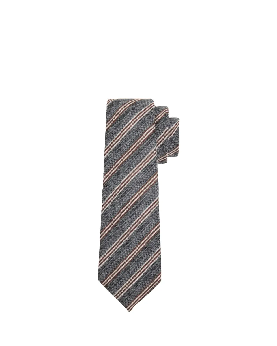 Kiton Men's Multi-Stripe Silk Sevenfold Tie | Thumbnail 2