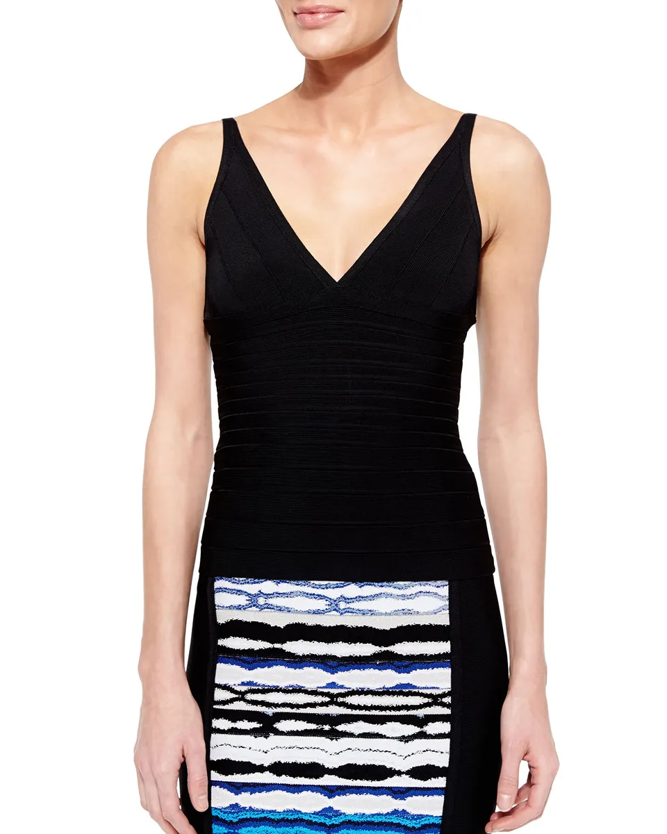 Diane von Furstenberg Zella Striped Twist-Front Plunging Midi Dress | Thumbnail 7