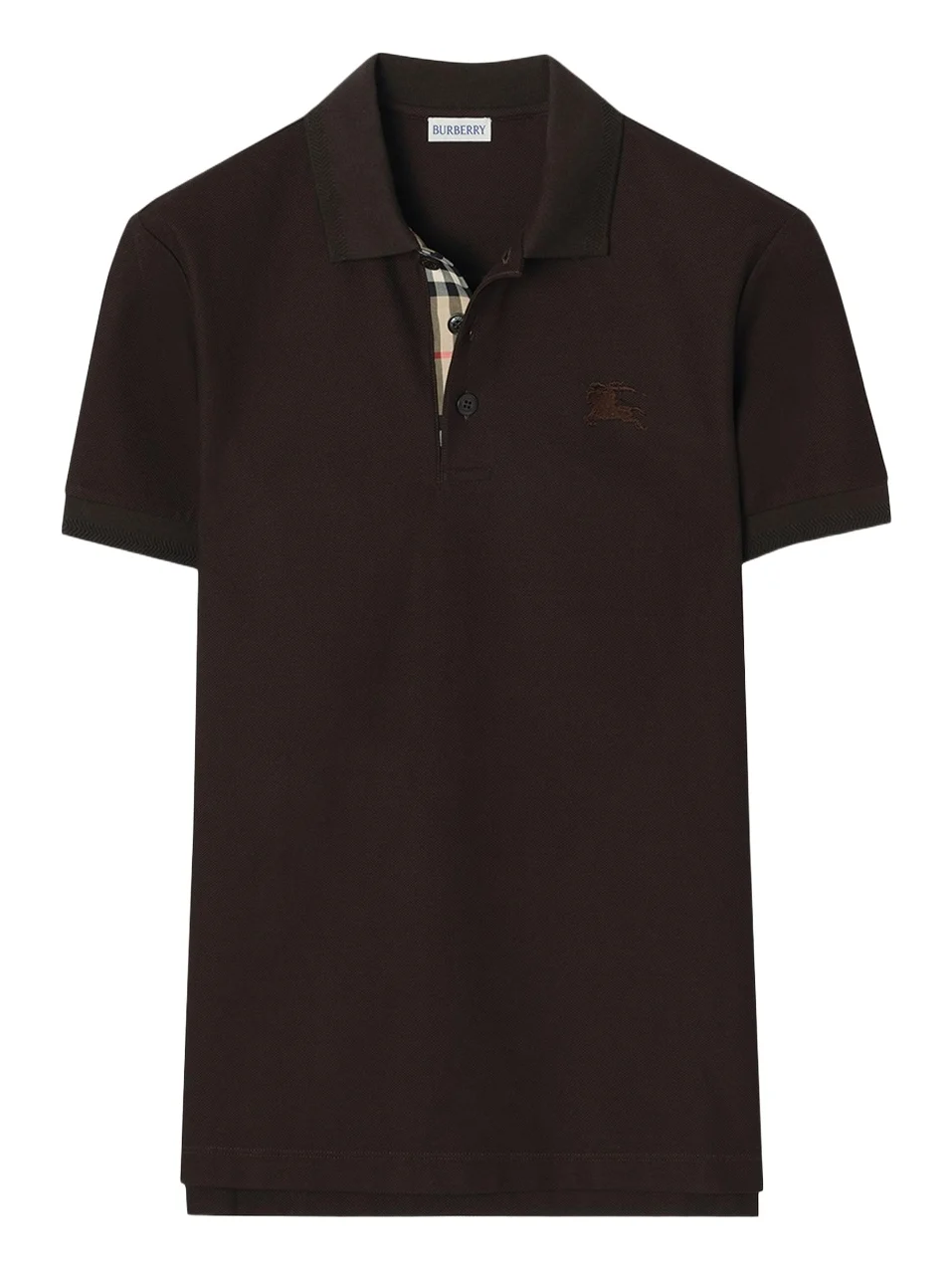 Burberry Men's Eddie Check-Placket Cotton Polo Shirt