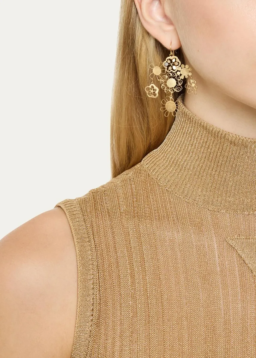 JUDY GEIB 18K Flowery Chandelier Earrings | Thumbnail 2 JUDY GEIB 18K Flowery Chandelier Earrings | Thumbnail 2